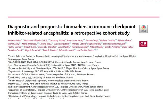 Juillet 2024 - Article: Diagnostic and prognostic biomarkers in immune checkpoint...