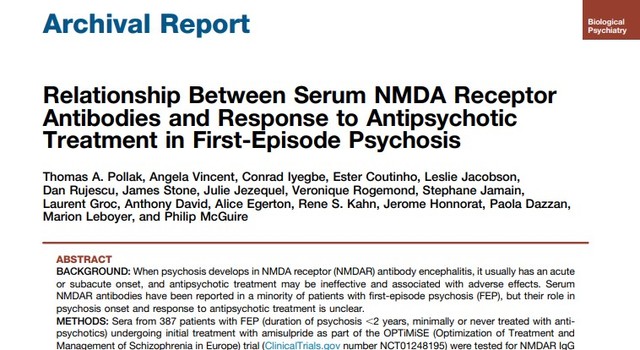 Februrary 2021 - Article: Relationship between serum NMDA...